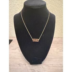 Vintage Givenchy Paris New York Logo Necklace ©1977 Gold Tone